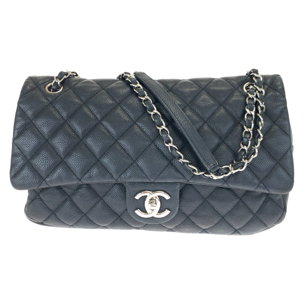 H-00618
CHANEL シャネル マトラッセ ココマーク ターンロック ブラック 黒 シルバー金具 キャビアスキン 1794**** ショルダーバッグ 斜め掛け 肩掛け 2way  レディース