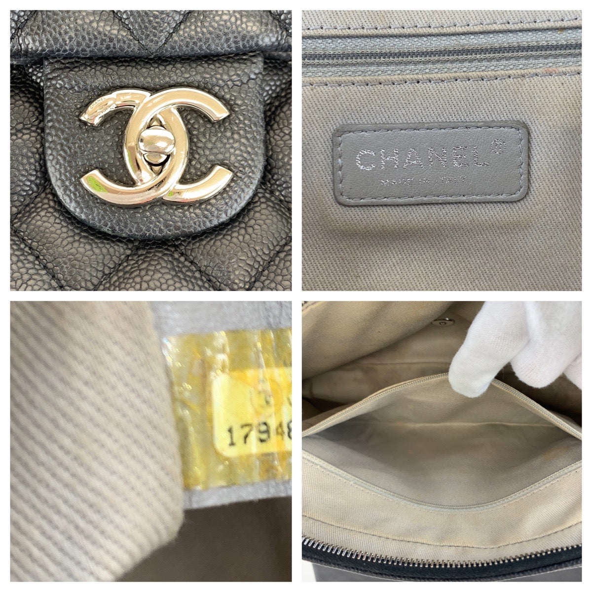 H-00618
CHANEL シャネル マトラッセ ココマーク ターンロック ブラック 黒 シルバー金具 キャビアスキン 1794**** ショルダーバッグ 斜め掛け 肩掛け 2way  レディース