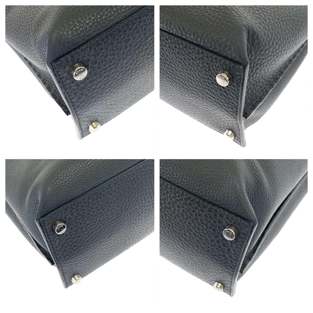 H-00619
FENDI フェンディ セレリア ズッカ柄 ピーカブエッセンシャル グレー 灰色 シルバー金具 カーフ 7VA476 ショルダーバッグ ハンドバッグ 2way  メンズ