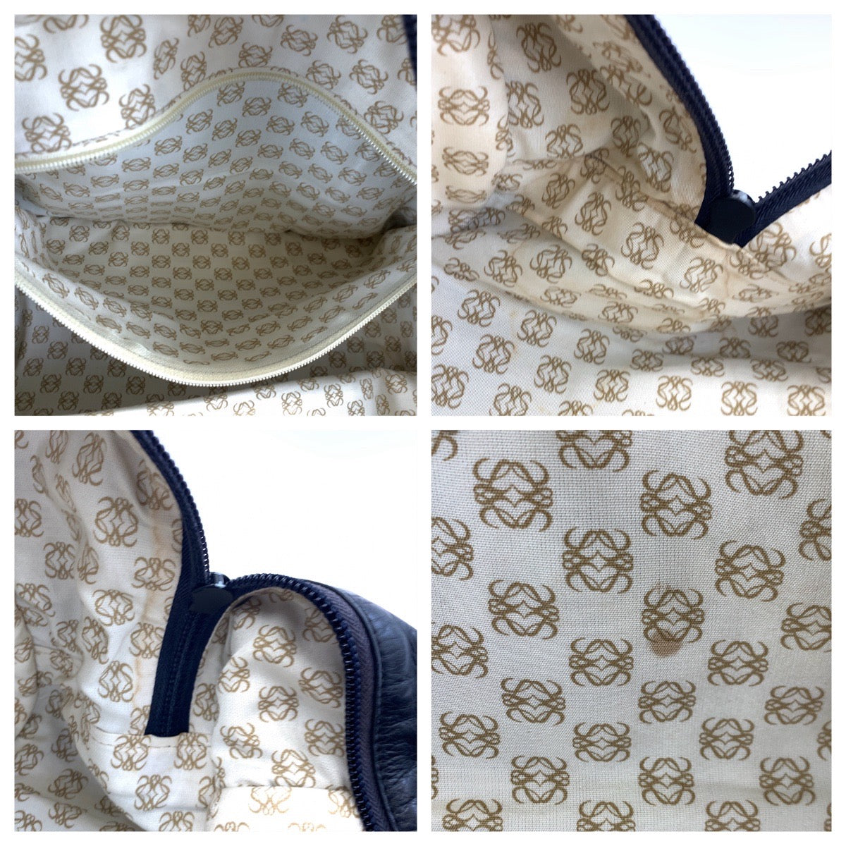 H-00620
LOEWE ロエベ アナグラム アマソナ40 ブラック 黒 ゴールド金具 レザー ボストンバッグ ハンドバッグ  メンズ