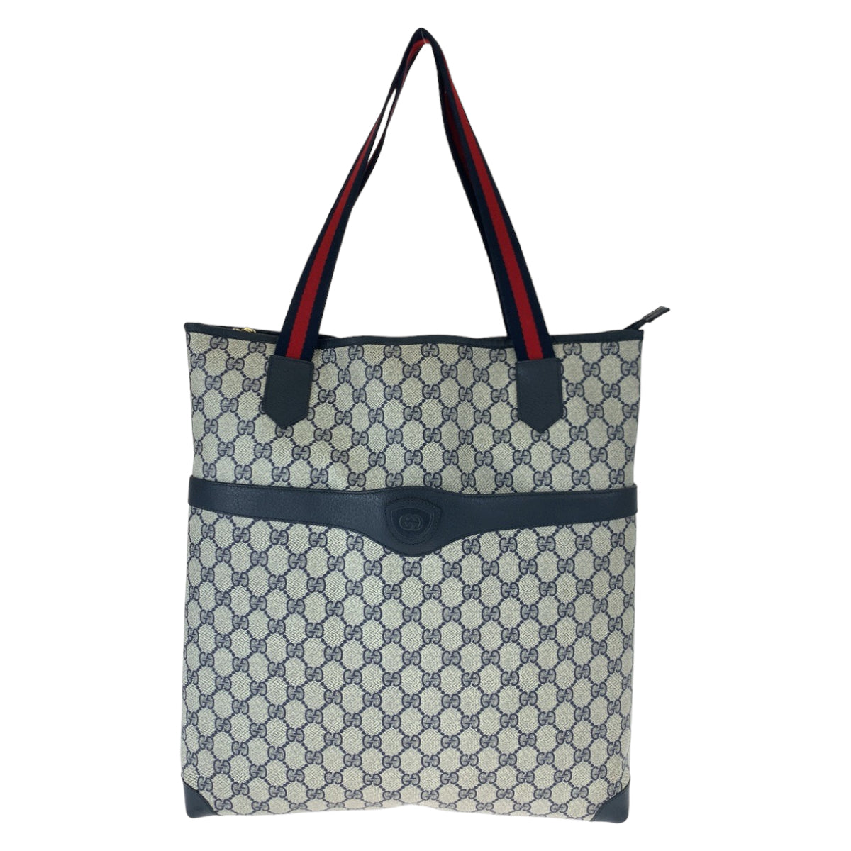 H-00621
GUCCI グッチ ヴィンテージ オールドグッチ シェリーライン ネイビー GGスプリームキャンバス 002 40 0694 トートバッグ ハンドバッグ  メンズ