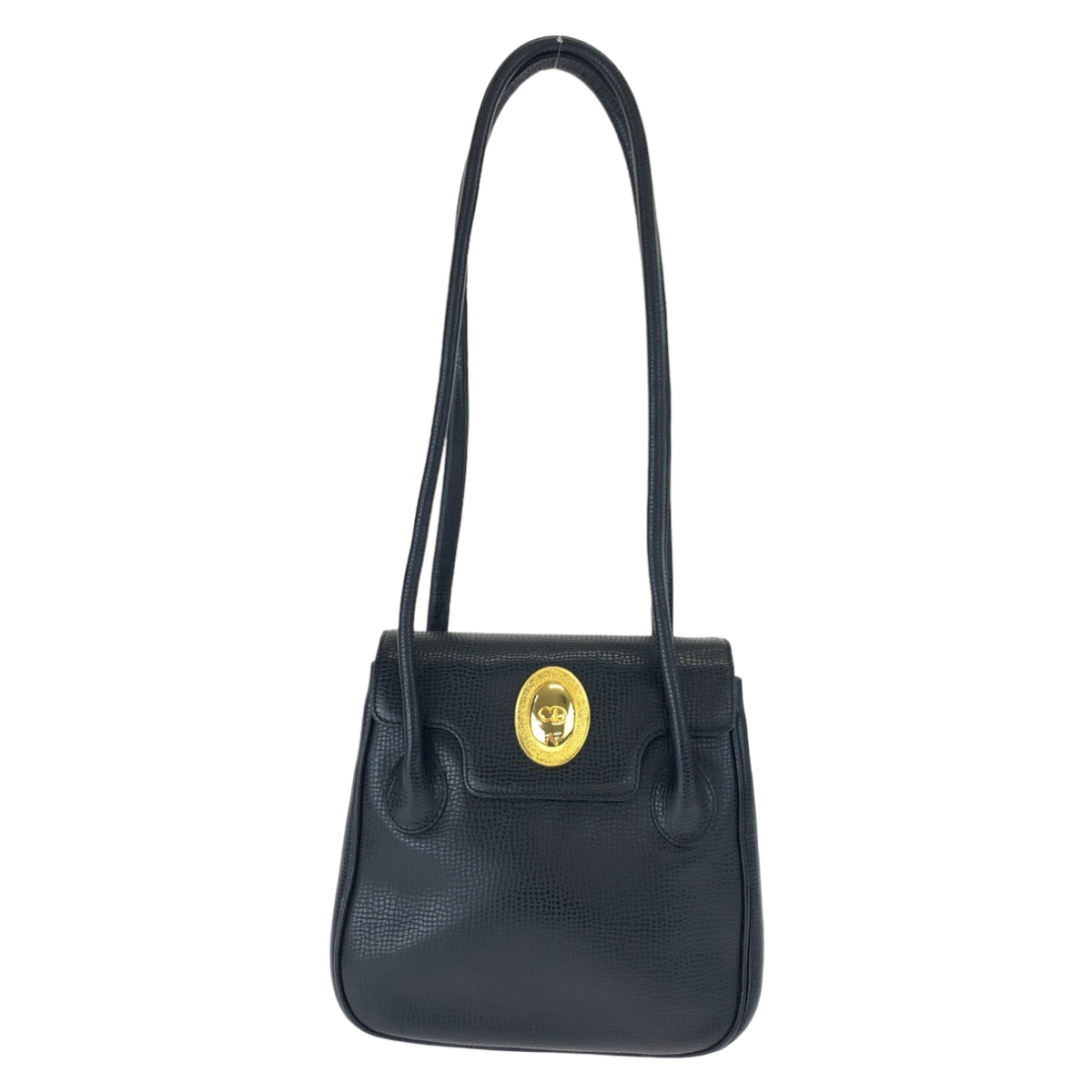 H-00623
Dior ディオール ヴィンテージ CDロゴ ブラック 黒 ゴールド金具 レザー ショルダーバッグ 肩掛け  レディース