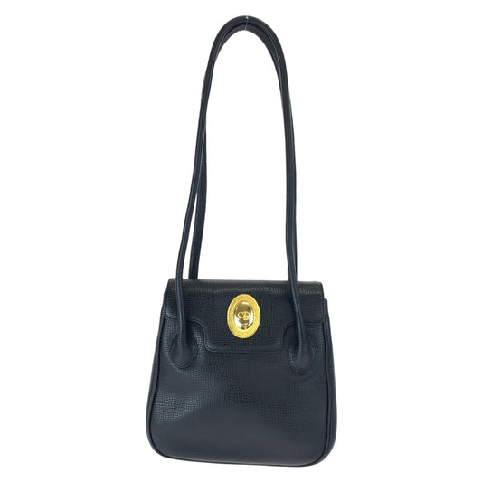 H-00623
Dior ディオール ヴィンテージ CDロゴ ブラック 黒 ゴールド金具 レザー ショルダーバッグ 肩掛け  レディース