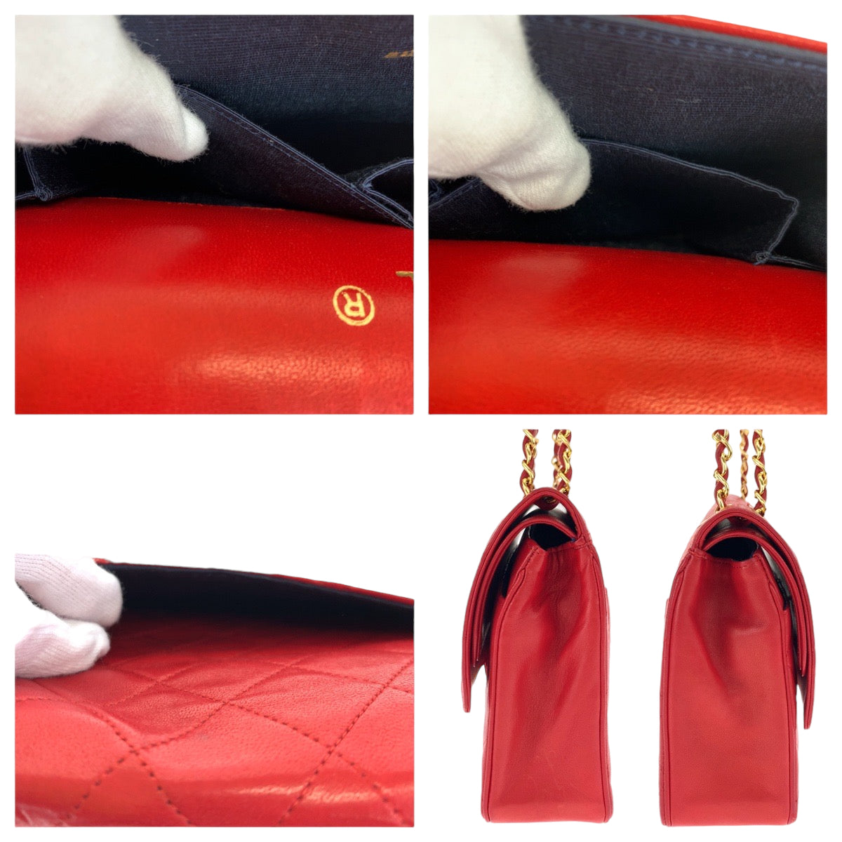 12546
CHANEL シャネル マトラッセ Wフラップ ストレートフラップ ココマーク ターンロック レッド 赤 ゴールド金具 ラムスキン ショルダーバッグ ハンドバッグ 2way  レディース