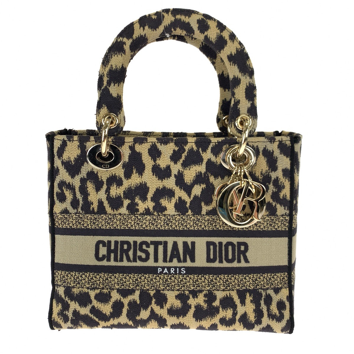 H-00630
Dior ディオール レディ ディライト ミディアム レオパード柄 ブラウン 茶 ゴールド金具 キャンバス M0565ORHM トートバッグ ハンドバッグ 2way  レディース