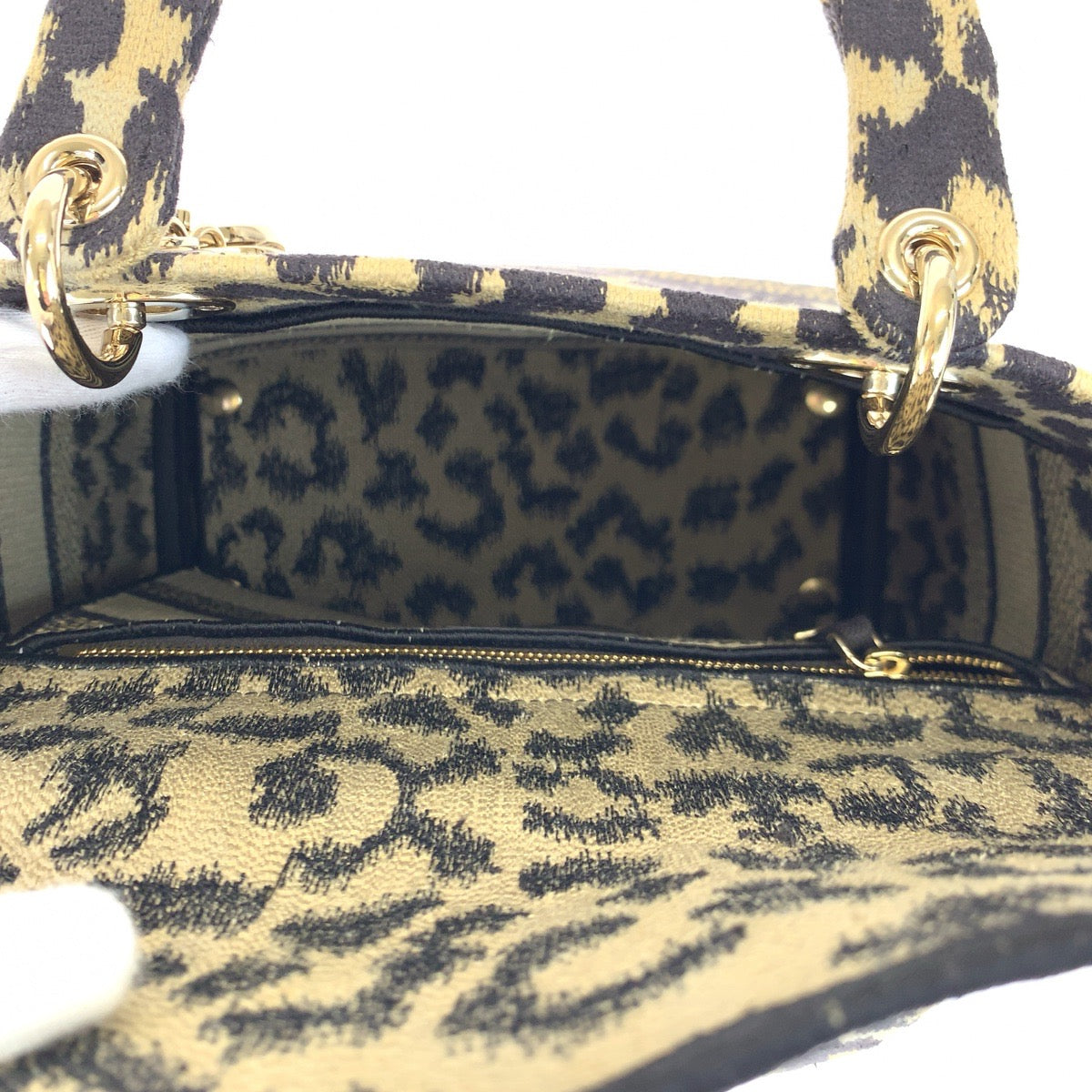 H-00630
Dior ディオール レディ ディライト ミディアム レオパード柄 ブラウン 茶 ゴールド金具 キャンバス M0565ORHM トートバッグ ハンドバッグ 2way  レディース