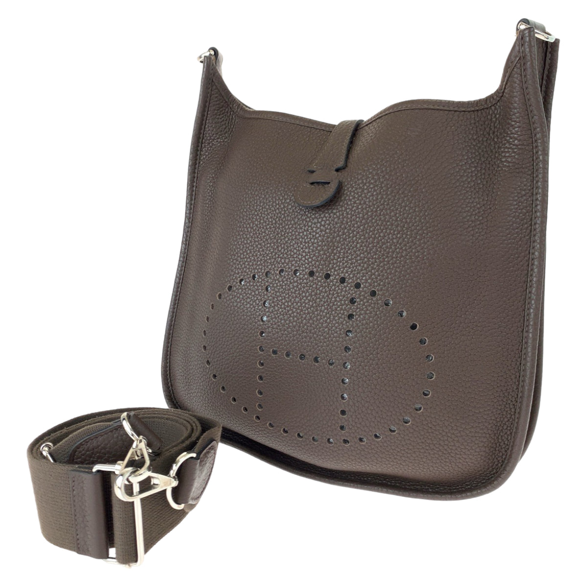 HERMES エルメス エブリン3 PM エヴリン ショコラ ブラウン 茶 シルバー金具 レザー / トリヨンクレマンス ショルダーバッグ 斜め掛け  レディース