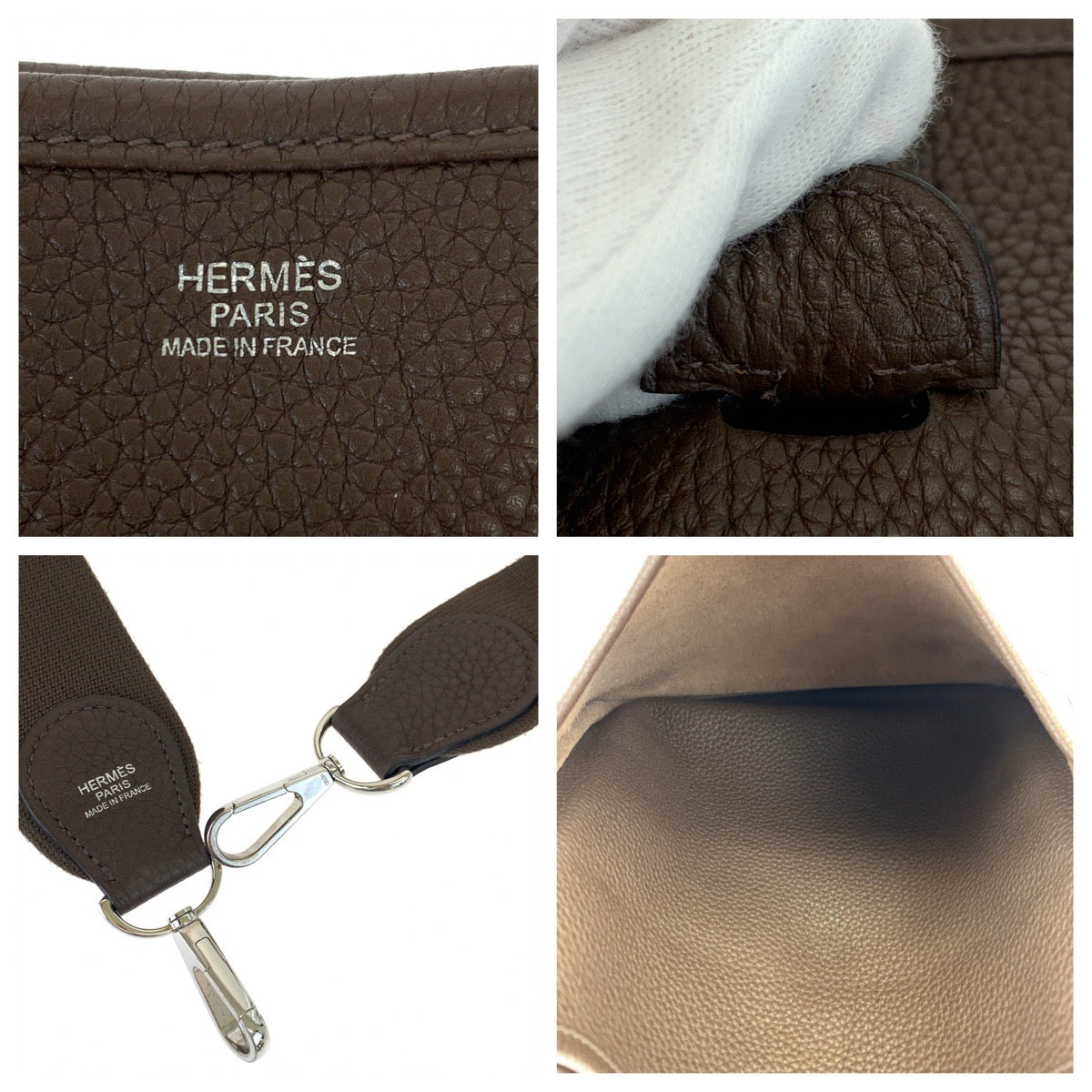 HERMES エルメス エブリン3 PM エヴリン ショコラ ブラウン 茶 シルバー金具 レザー / トリヨンクレマンス ショルダーバッグ 斜め掛け  レディース