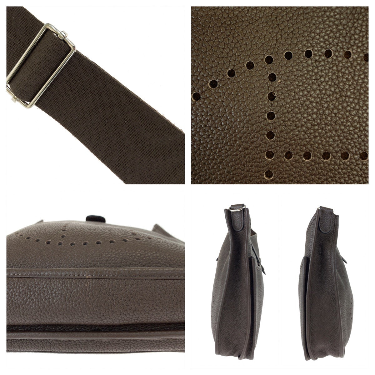 HERMES エルメス エブリン3 PM エヴリン ショコラ ブラウン 茶 シルバー金具 レザー / トリヨンクレマンス ショルダーバッグ 斜め掛け  レディース
