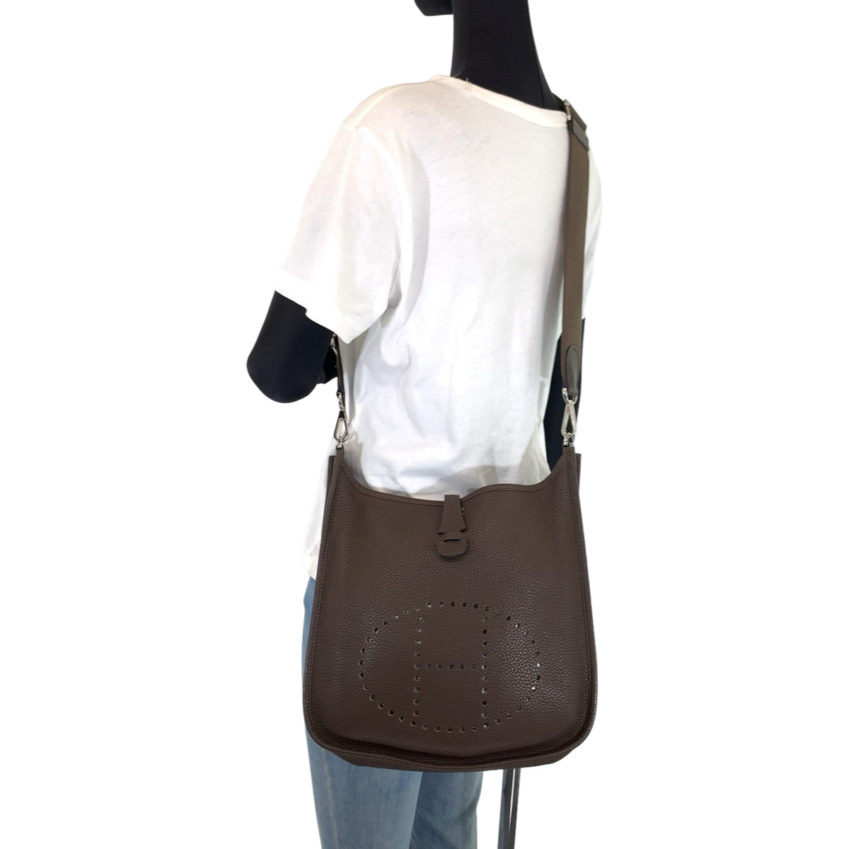 HERMES エルメス エブリン3 PM エヴリン ショコラ ブラウン 茶 シルバー金具 レザー / トリヨンクレマンス ショルダーバッグ 斜め掛け  レディース