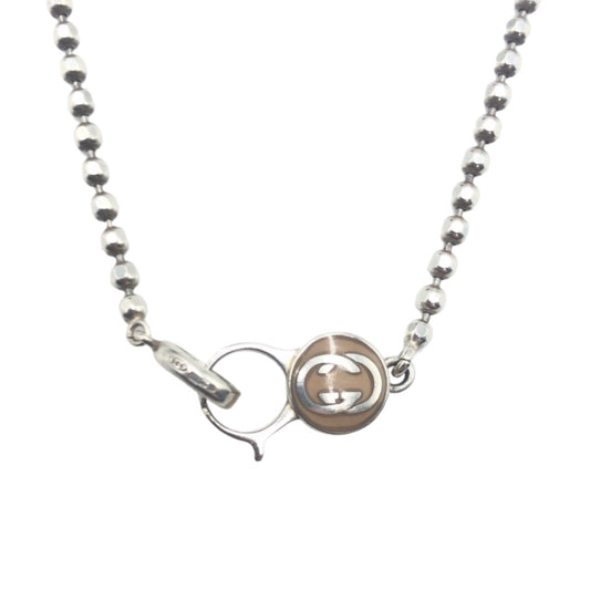 GUCCI グッチ GGロゴ インターロッキング フックモチーフ 男女兼用 シルバー 銀 シルバー金具 SV925 シルバー ネックレス ペンダント  レディース