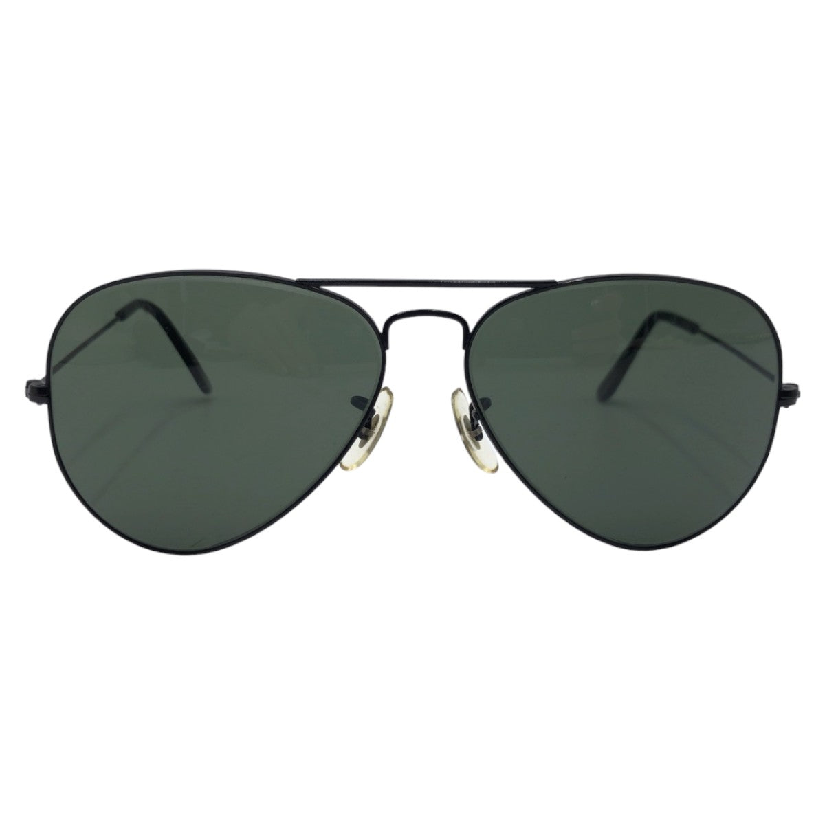 Ray-Ban Vintage B&amp;L RAY-BAN USA Aviator Unisex Black Metal 58◻︎14 Sunglasses Teardrop Men's