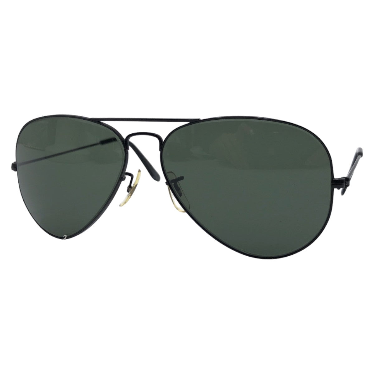 Ray-Ban Vintage B&amp;L RAY-BAN USA Aviator Unisex Black Metal 58◻︎14 Sunglasses Teardrop Men's