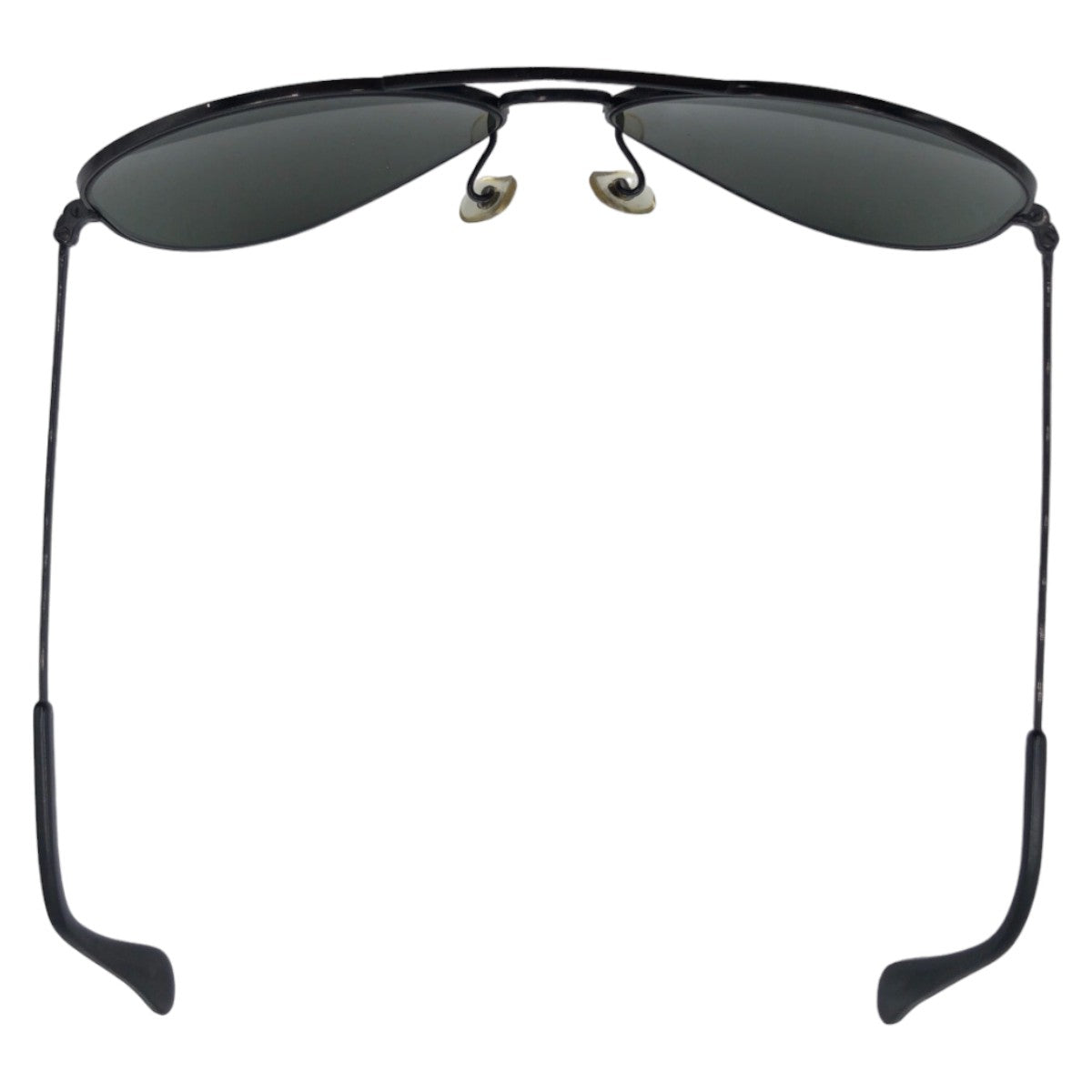 Ray-Ban Vintage B&amp;L RAY-BAN USA Aviator Unisex Black Metal 58◻︎14 Sunglasses Teardrop Men's