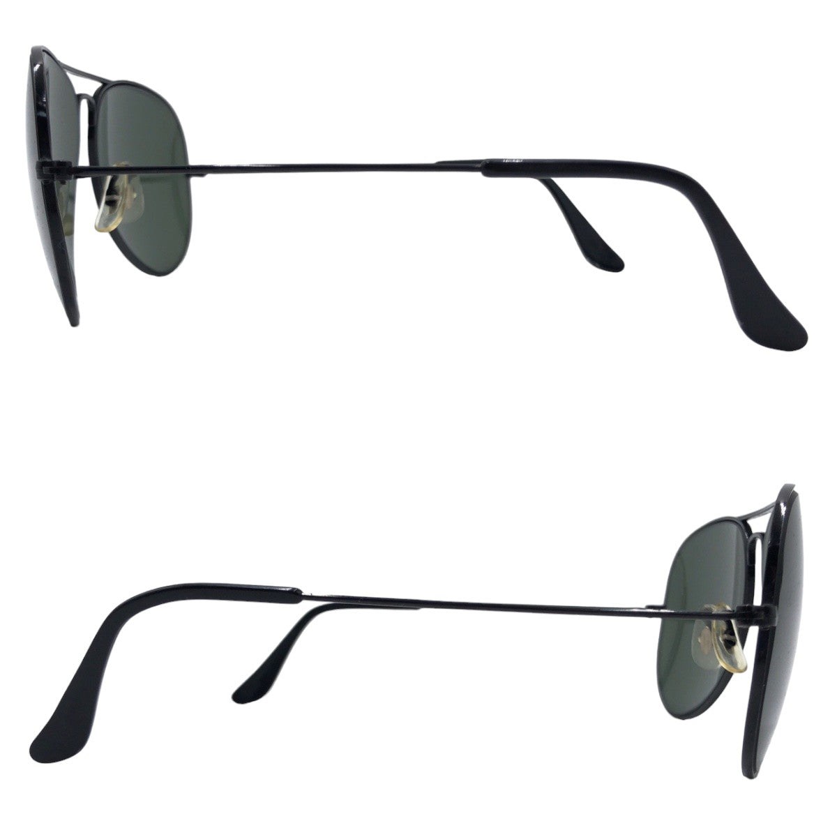 Ray-Ban Vintage B&amp;L RAY-BAN USA Aviator Unisex Black Metal 58◻︎14 Sunglasses Teardrop Men's