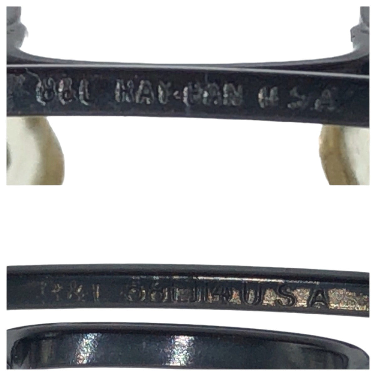 Ray-Ban Vintage B&amp;L RAY-BAN USA Aviator Unisex Black Metal 58◻︎14 Sunglasses Teardrop Men's