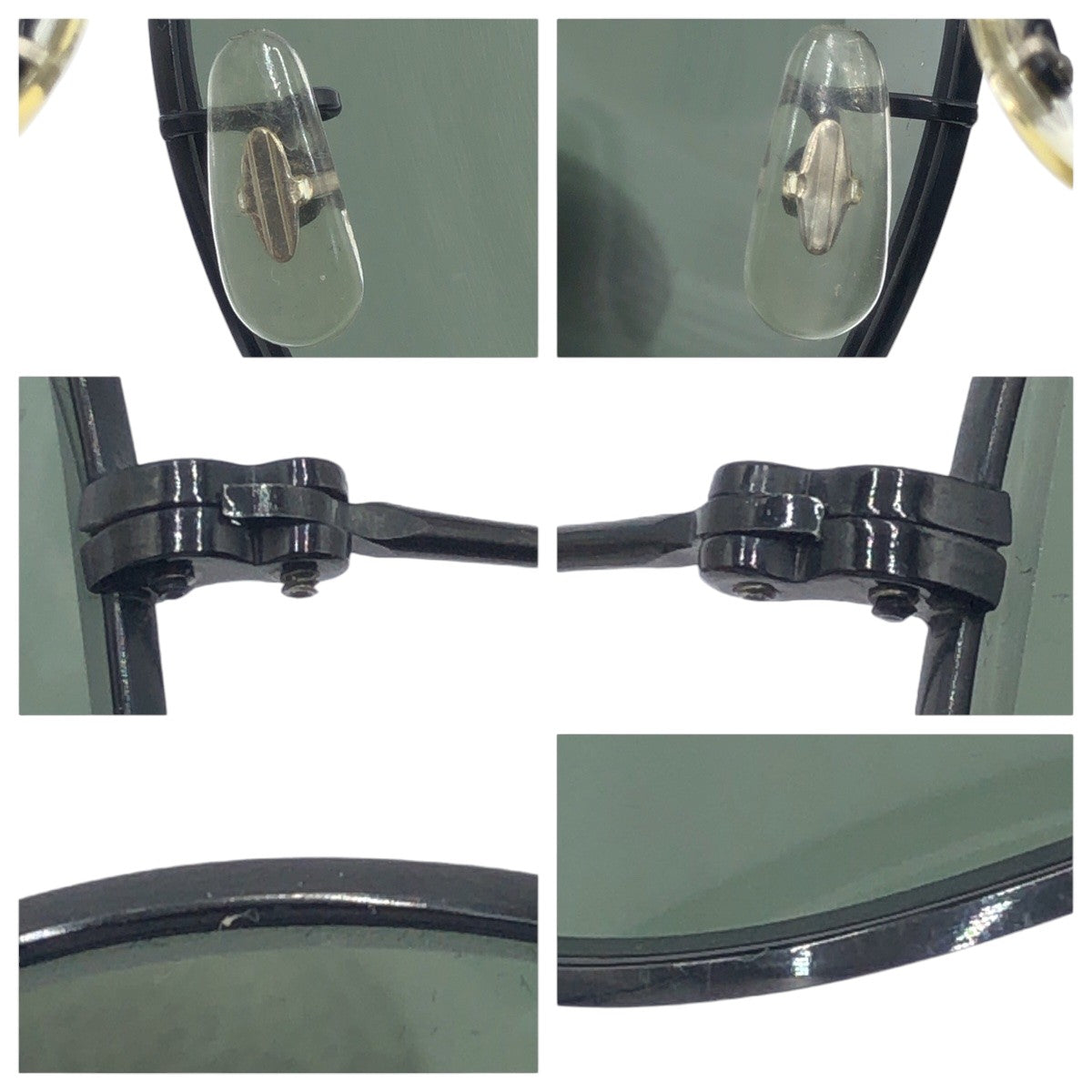 Ray-Ban Vintage B&amp;L RAY-BAN USA Aviator Unisex Black Metal 58◻︎14 Sunglasses Teardrop Men's