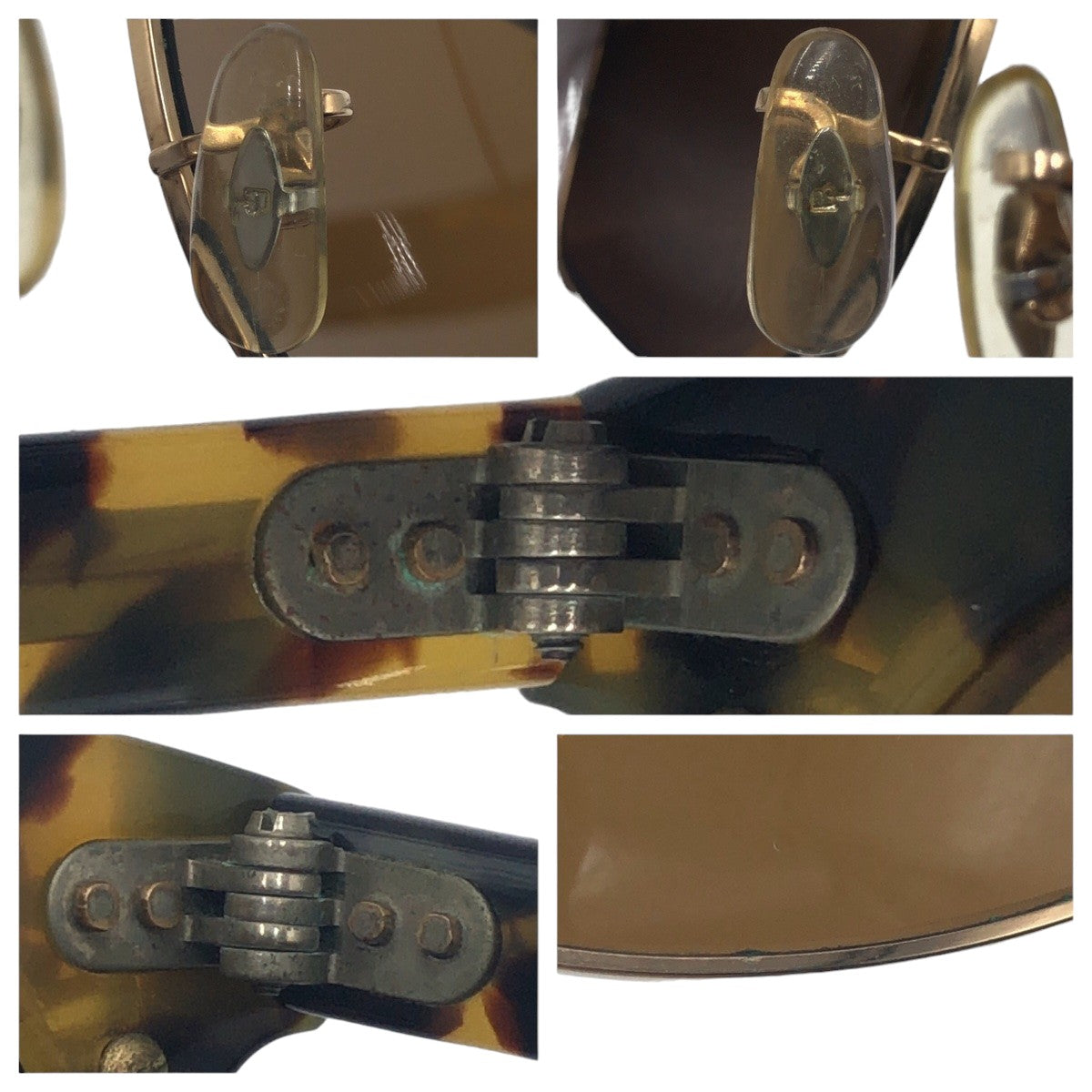 10443
 
Ray-Ban Vintage B&amp;L RAY-BAN USA Clubmaster Square Unisex Marble Brown Gold Plastic/Metal W1483 WUAW Sunglasses Square Men's