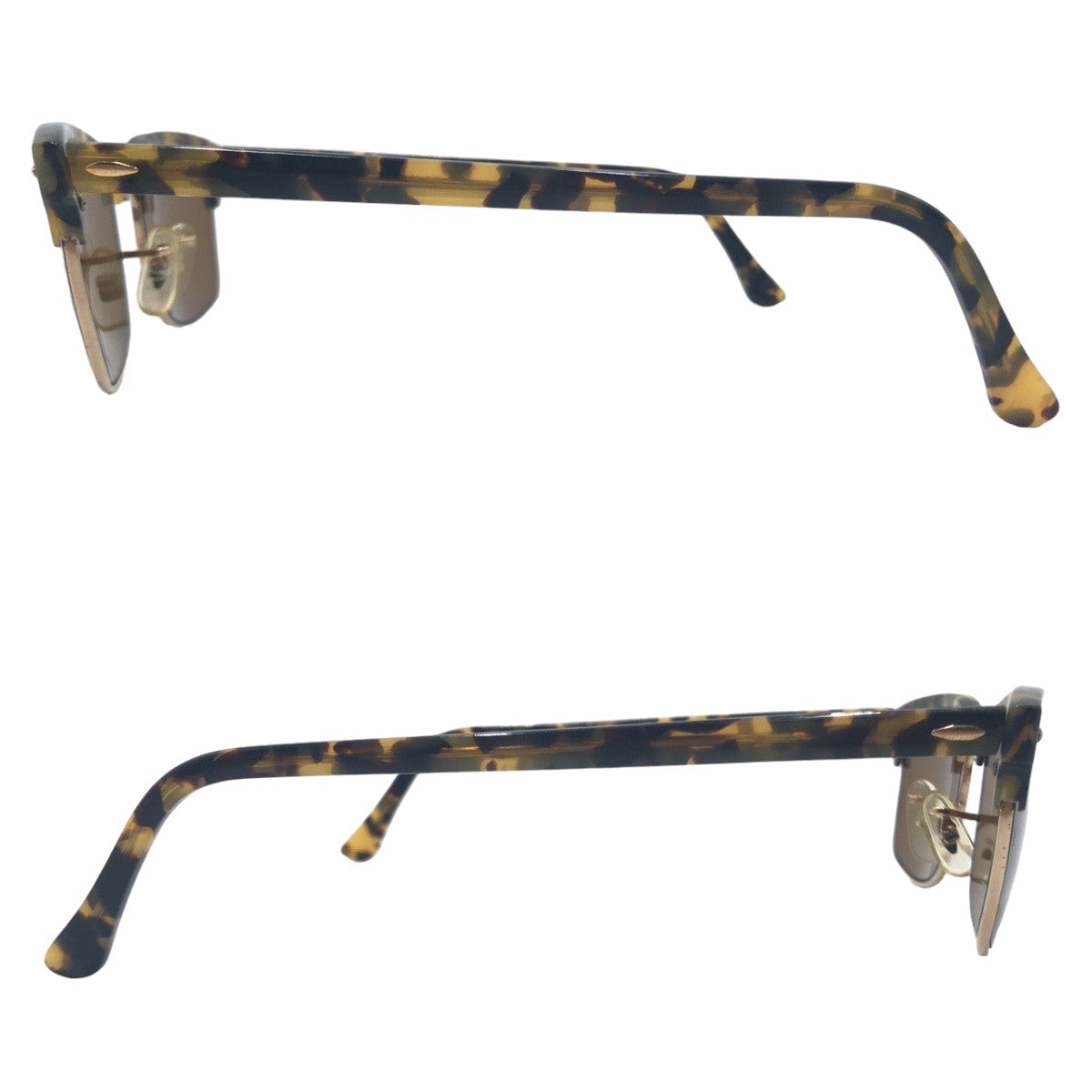 10443
 
Ray-Ban Vintage B&amp;L RAY-BAN USA Clubmaster Square Unisex Marble Brown Gold Plastic/Metal W1483 WUAW Sunglasses Square Men's