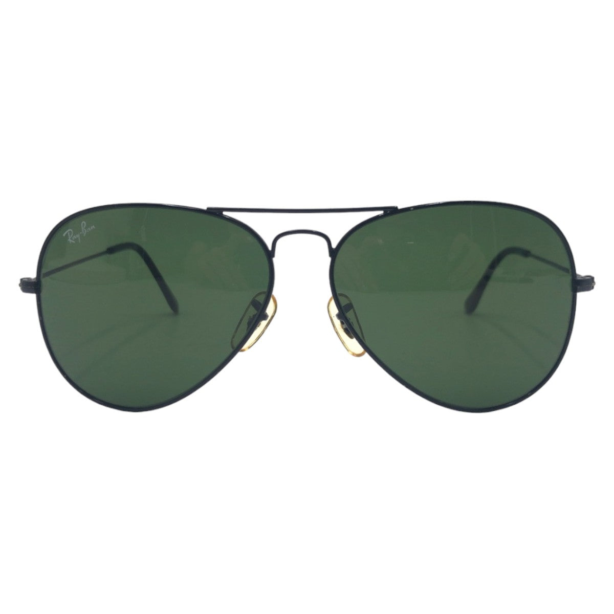 Ray-Ban Aviator Unisex Black Green Metal RB3025 AVIATOR LARGE METAL L2823 5814 3N Sunglasses Teardrop Men's
