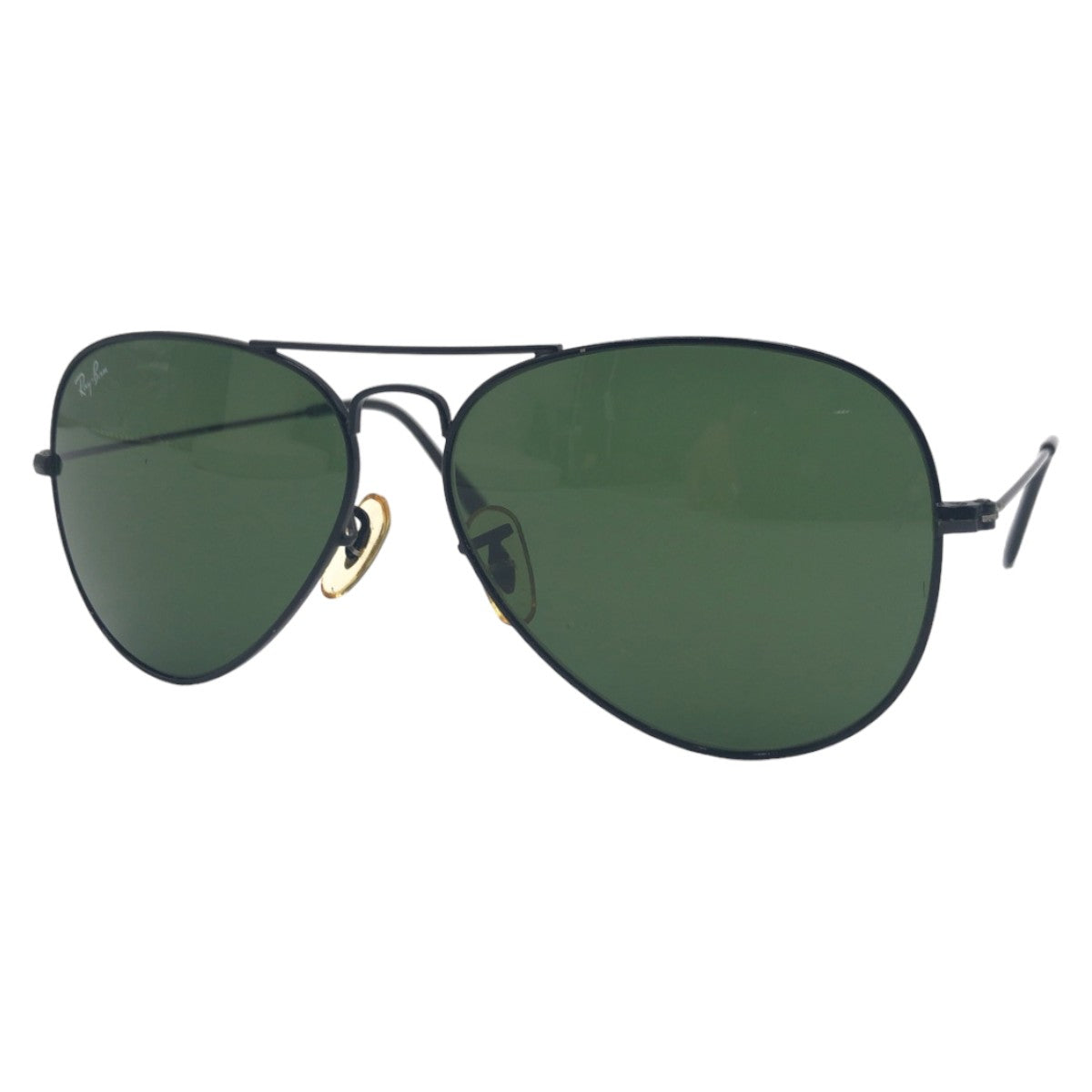 Ray-Ban Aviator Unisex Black Green Metal RB3025 AVIATOR LARGE METAL L2823 5814 3N Sunglasses Teardrop Men's
