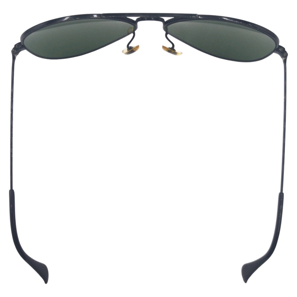 Ray-Ban Aviator Unisex Black Green Metal RB3025 AVIATOR LARGE METAL L2823 5814 3N Sunglasses Teardrop Men's