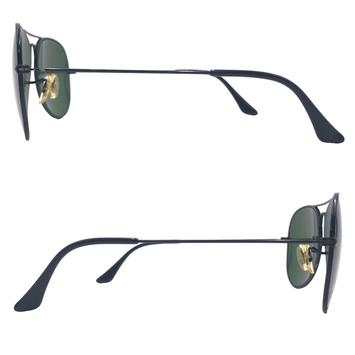 Ray-Ban Aviator Unisex Black Green Metal RB3025 AVIATOR LARGE METAL L2823 5814 3N Sunglasses Teardrop Men's