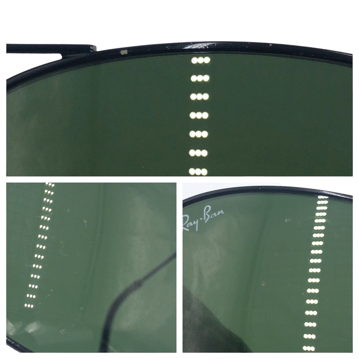 Ray-Ban Aviator Unisex Black Green Metal RB3025 AVIATOR LARGE METAL L2823 5814 3N Sunglasses Teardrop Men's