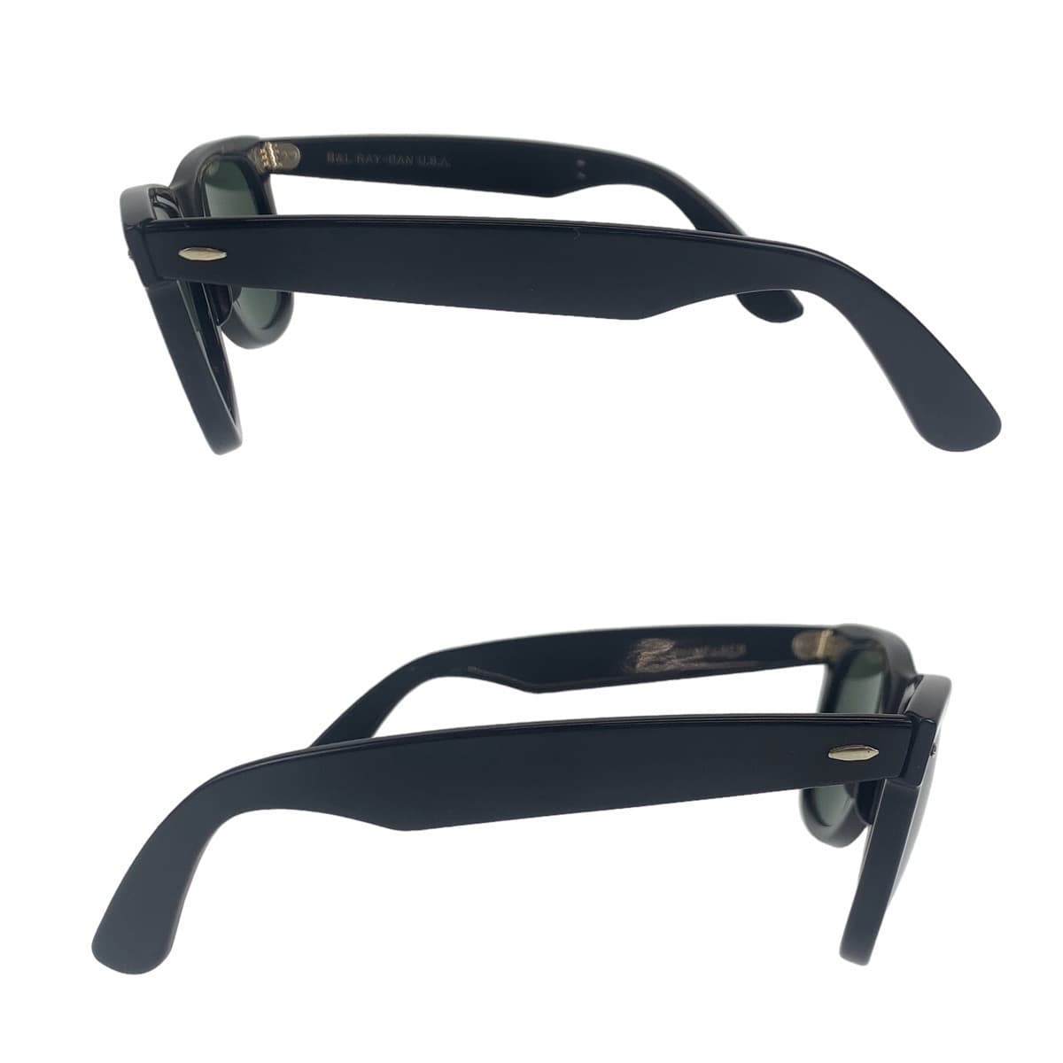 Ray-Ban Vintage B&amp;L Wayfarer Black Plastic B&amp;L5024 Sunglasses Wellington Men's