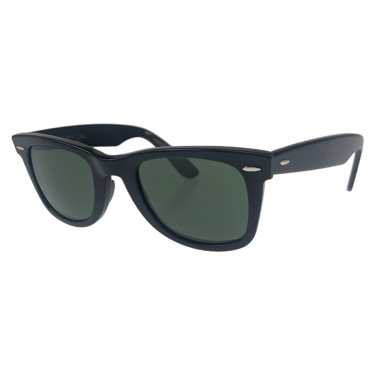 Ray-Ban Vintage B&amp;L Wayfarer Black Plastic B&amp;L5024 Sunglasses Wellington Men's