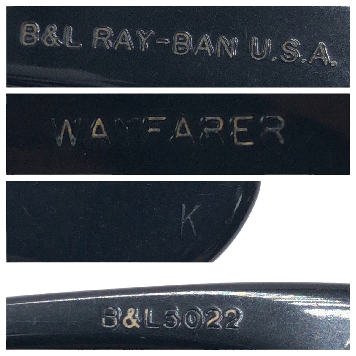 Ray-Ban B&amp;L RAY-BAN USA Wayfarer Unisex Black Plastic B&amp;L5022 Sunglasses Wellington Men's