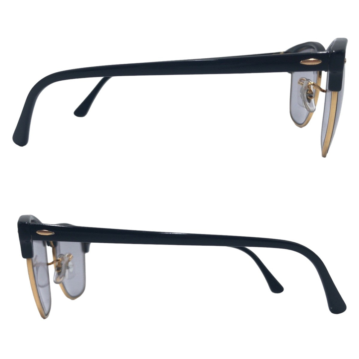 Ray-Ban Clubmaster Unisex Black Gold Plastic/Metal RB3016 W0365 51◻︎21 145 3N Sunglasses Wellington Men's