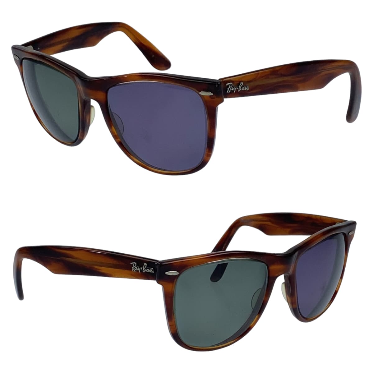 Ray-Ban B&amp;L RAY-BAN USA Brown Plastic Sunglasses with prescription Wellington for men