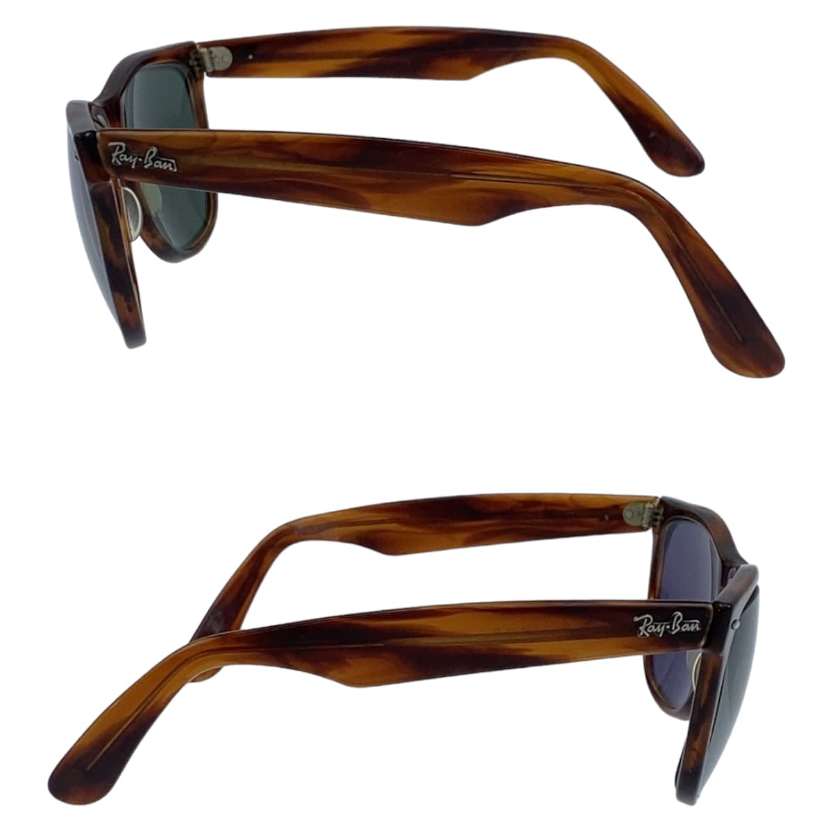 Ray-Ban B&amp;L RAY-BAN USA Brown Plastic Sunglasses with prescription Wellington for men