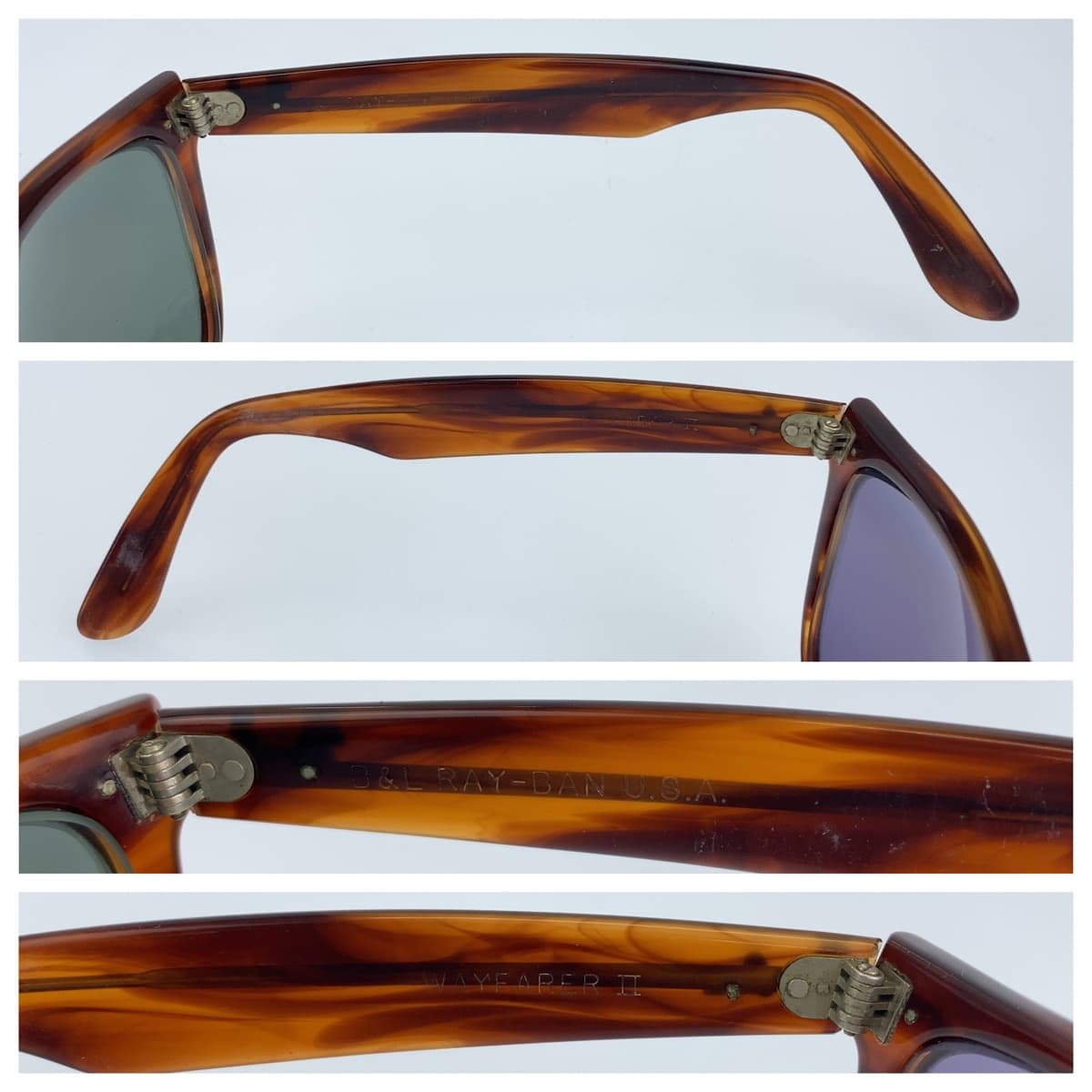 Ray-Ban B&amp;L RAY-BAN USA Brown Plastic Sunglasses with prescription Wellington for men