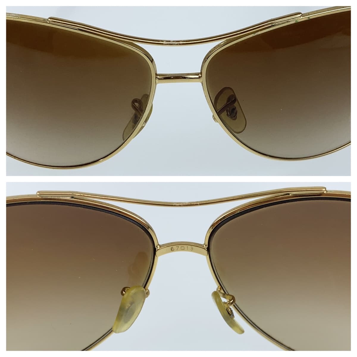 Ray-Ban Brown Gold Metal RB3386 001/13 67□13 3N Sunglasses Teardrop Men's