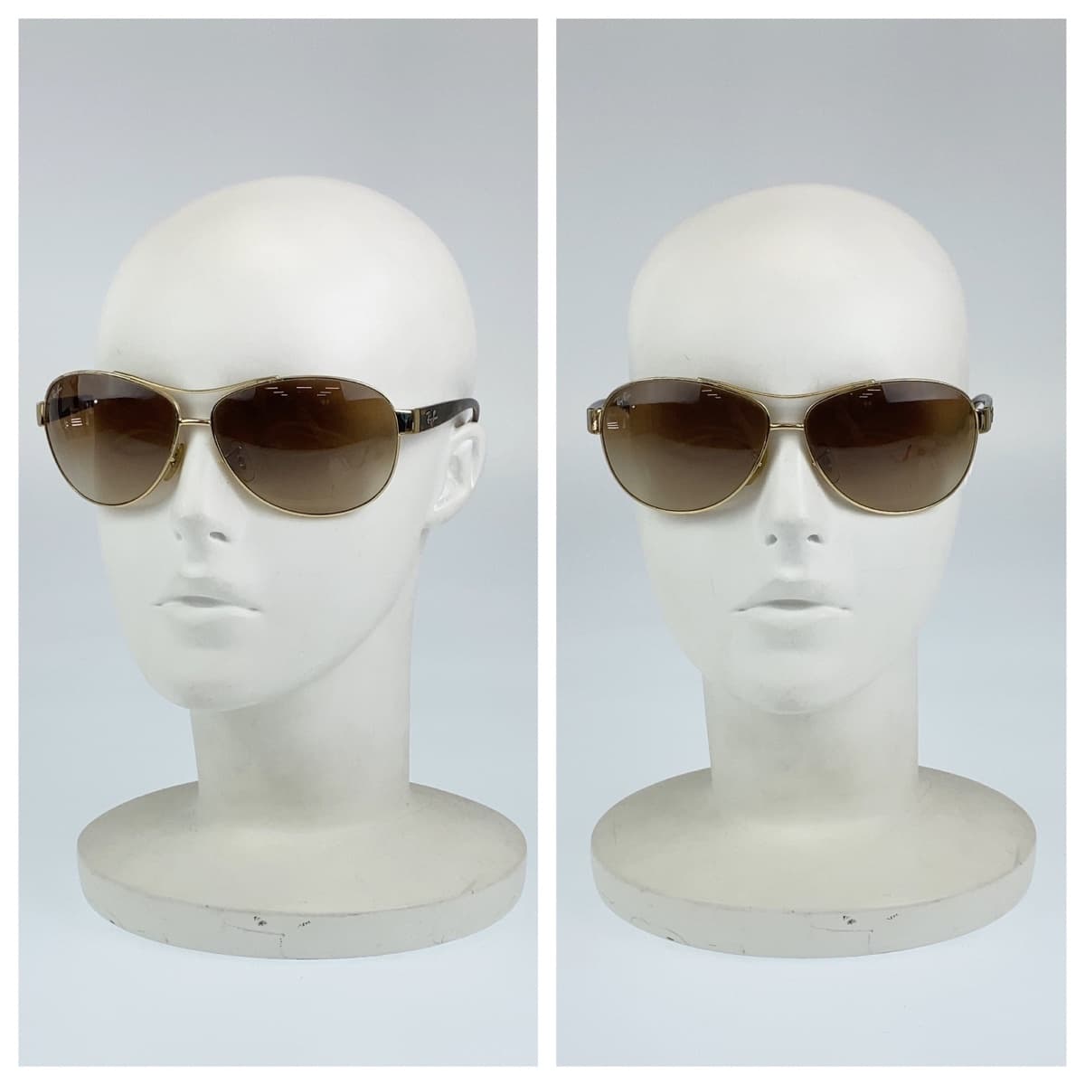 Ray-Ban Brown Gold Metal RB3386 001/13 67□13 3N Sunglasses Teardrop Men's