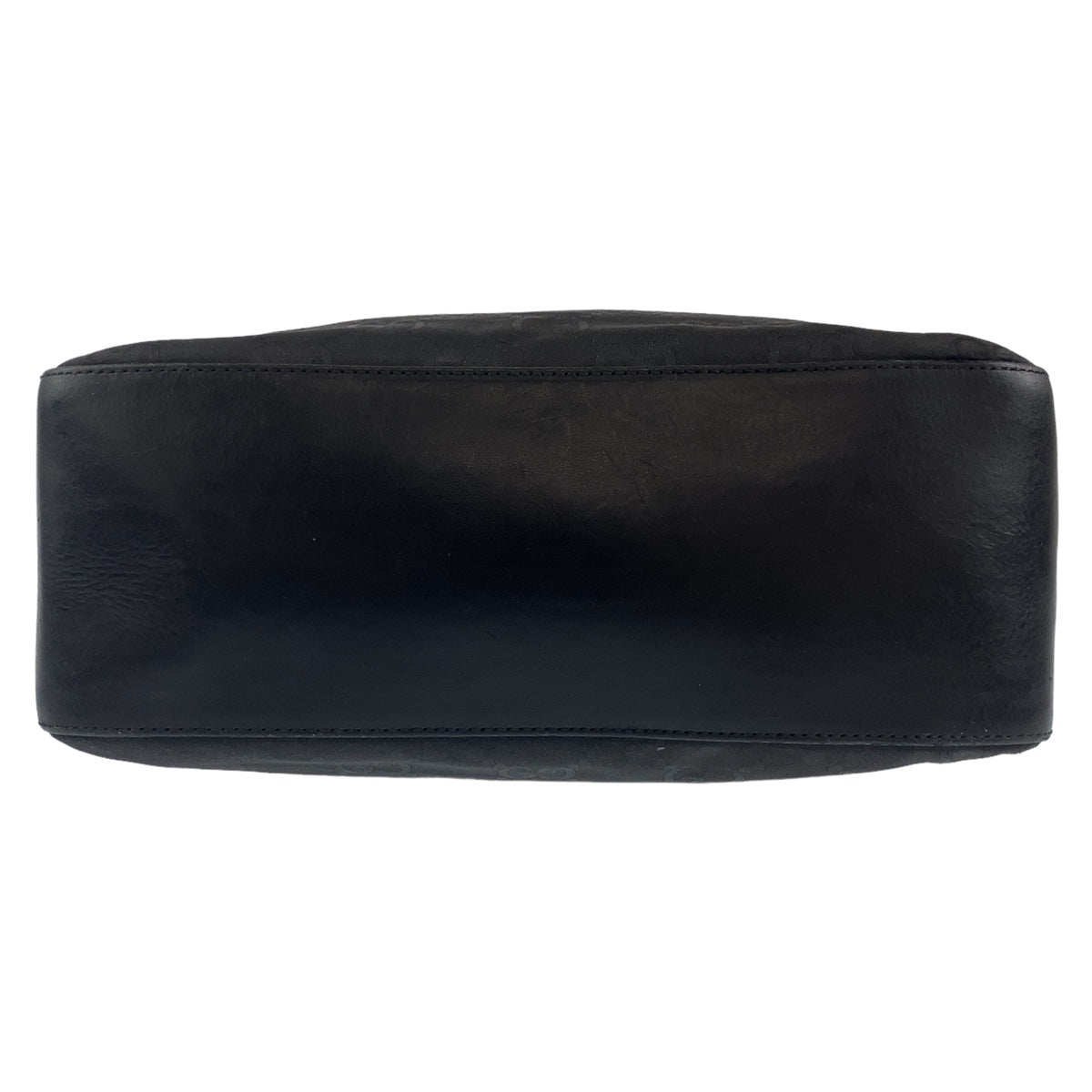 10450
 GUCCI Gucci Hobo Black Silver Hardware GG Canvas/Leather 13766 Hobo Shoulder Bag Handbag Women's