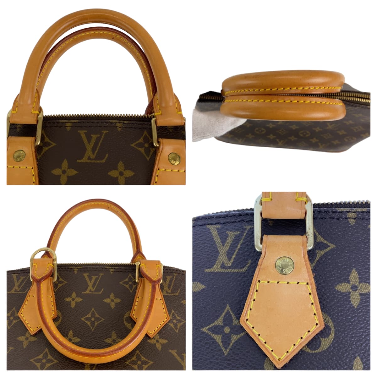LOUIS VUITTON ルイヴィトン モノグラム アルマ PM ブラウン 茶 PVC / レザー M51130 ハンドバッグ トートバッグ  レディース