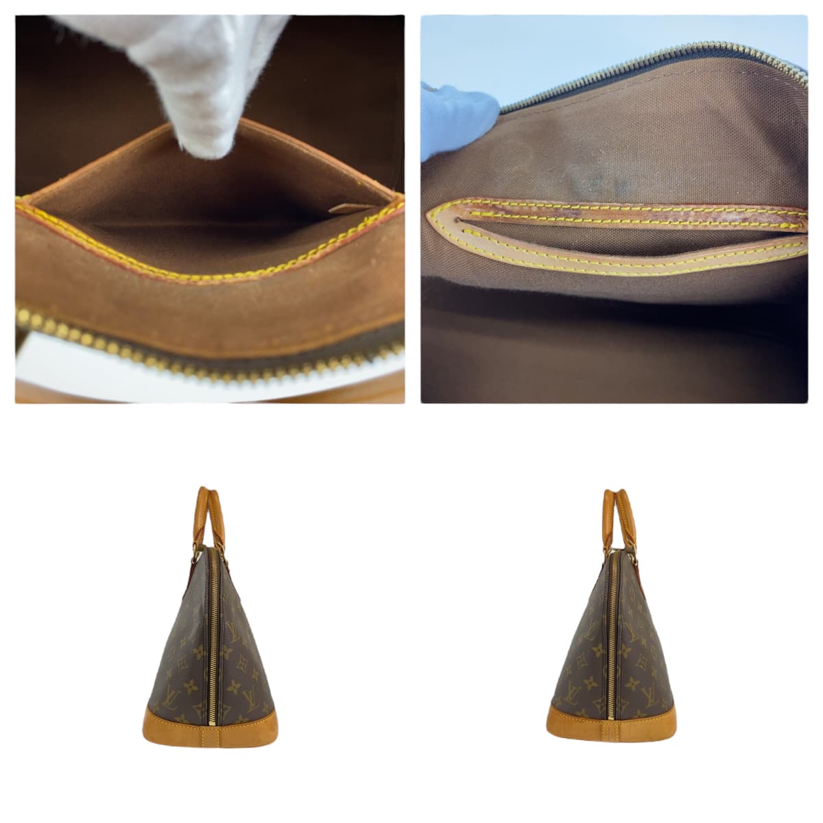 LOUIS VUITTON ルイヴィトン モノグラム アルマ PM ブラウン 茶 PVC / レザー M51130 ハンドバッグ トートバッグ  レディース