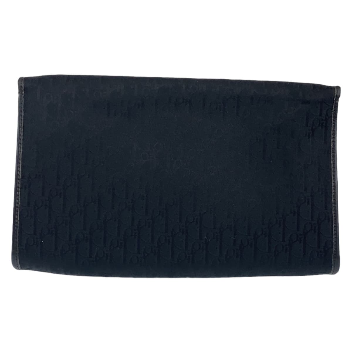 10455
 Dior Vintage Trotter Black Gold Hardware Canvas Chain Shoulder Bag Clutch Bag for Women