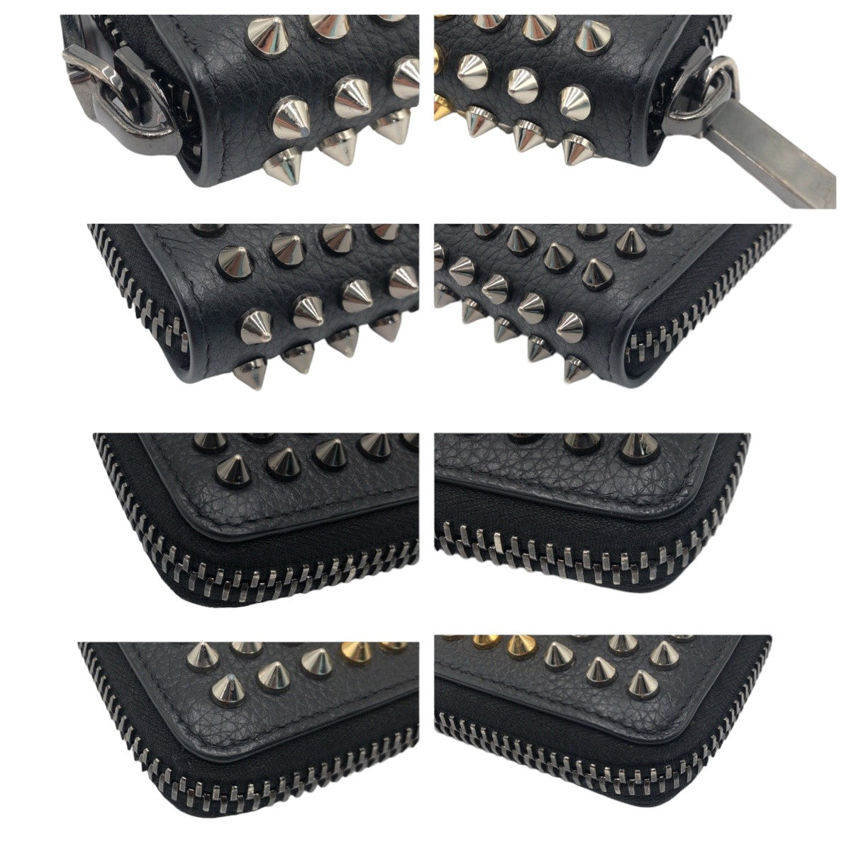 10459
Christian Louboutin クリスチャンルブタン パネトーネ グラデーションスタッズ ブラック シルバー金具 レザー 1175059 長財布 ロングウォレット ラウンドファスナー  メンズ