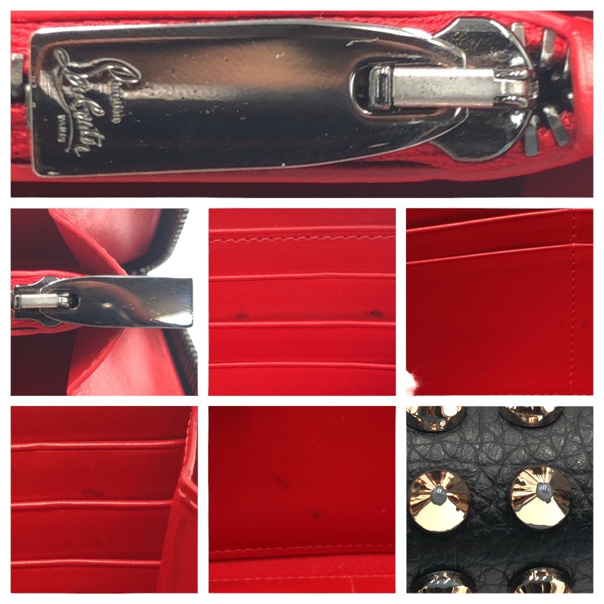 10459
Christian Louboutin クリスチャンルブタン パネトーネ グラデーションスタッズ ブラック シルバー金具 レザー 1175059 長財布 ロングウォレット ラウンドファスナー  メンズ