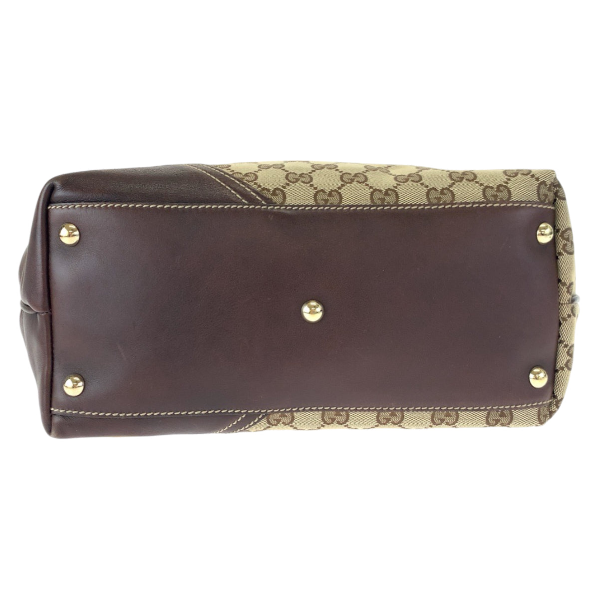 GUCCI グッチ インターロッキングG ニューブリット ブラウン 茶 ベージュ GGキャンバス 169946 トートバッグ ハンドバッグ  レディース