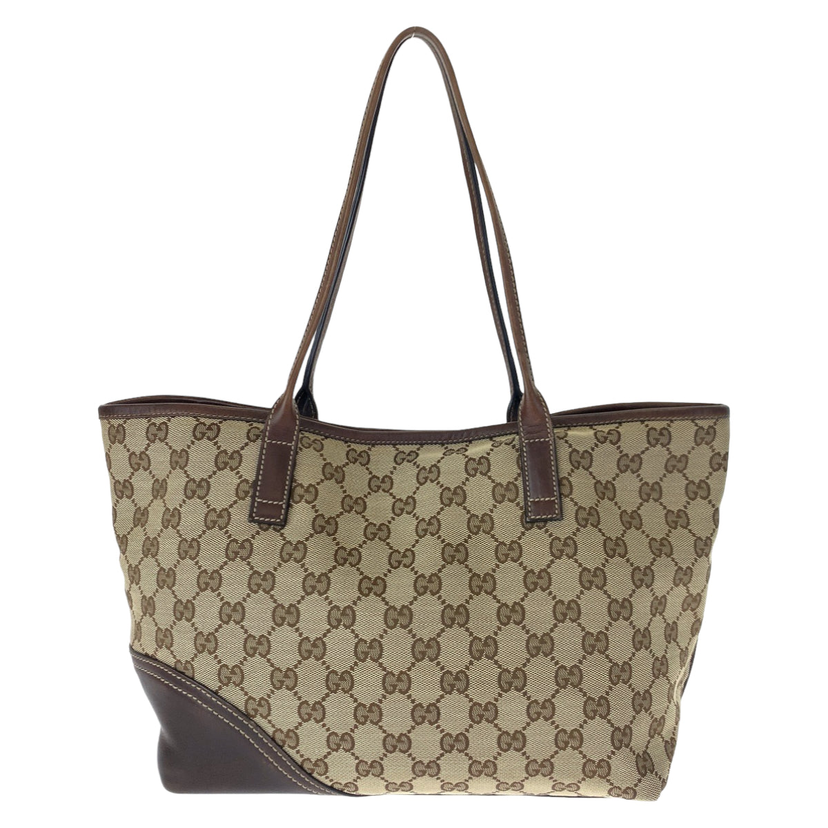 GUCCI グッチ インターロッキングG ニューブリット ブラウン 茶 ベージュ GGキャンバス 169946 トートバッグ ハンドバッグ  レディース