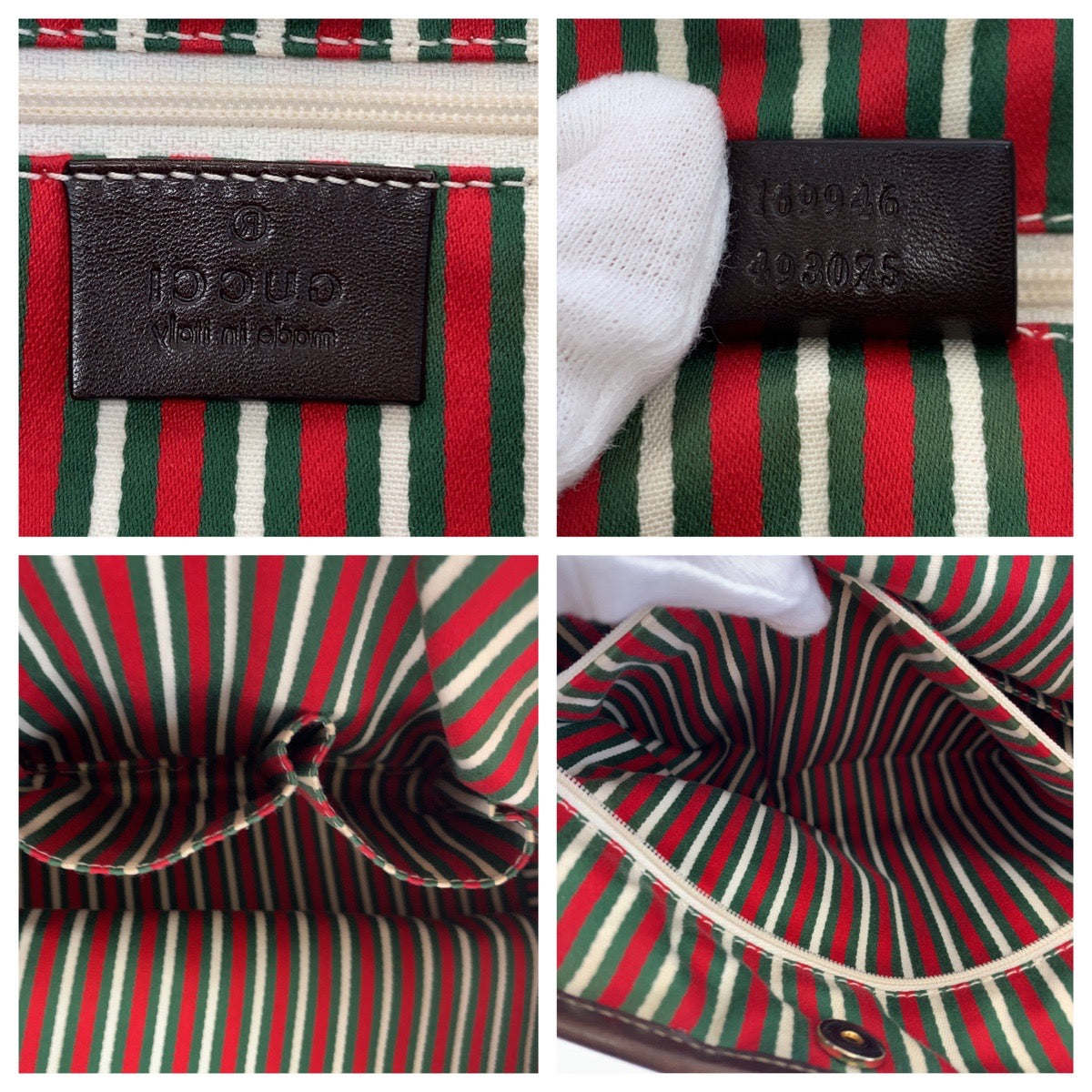GUCCI グッチ インターロッキングG ニューブリット ブラウン 茶 ベージュ GGキャンバス 169946 トートバッグ ハンドバッグ  レディース