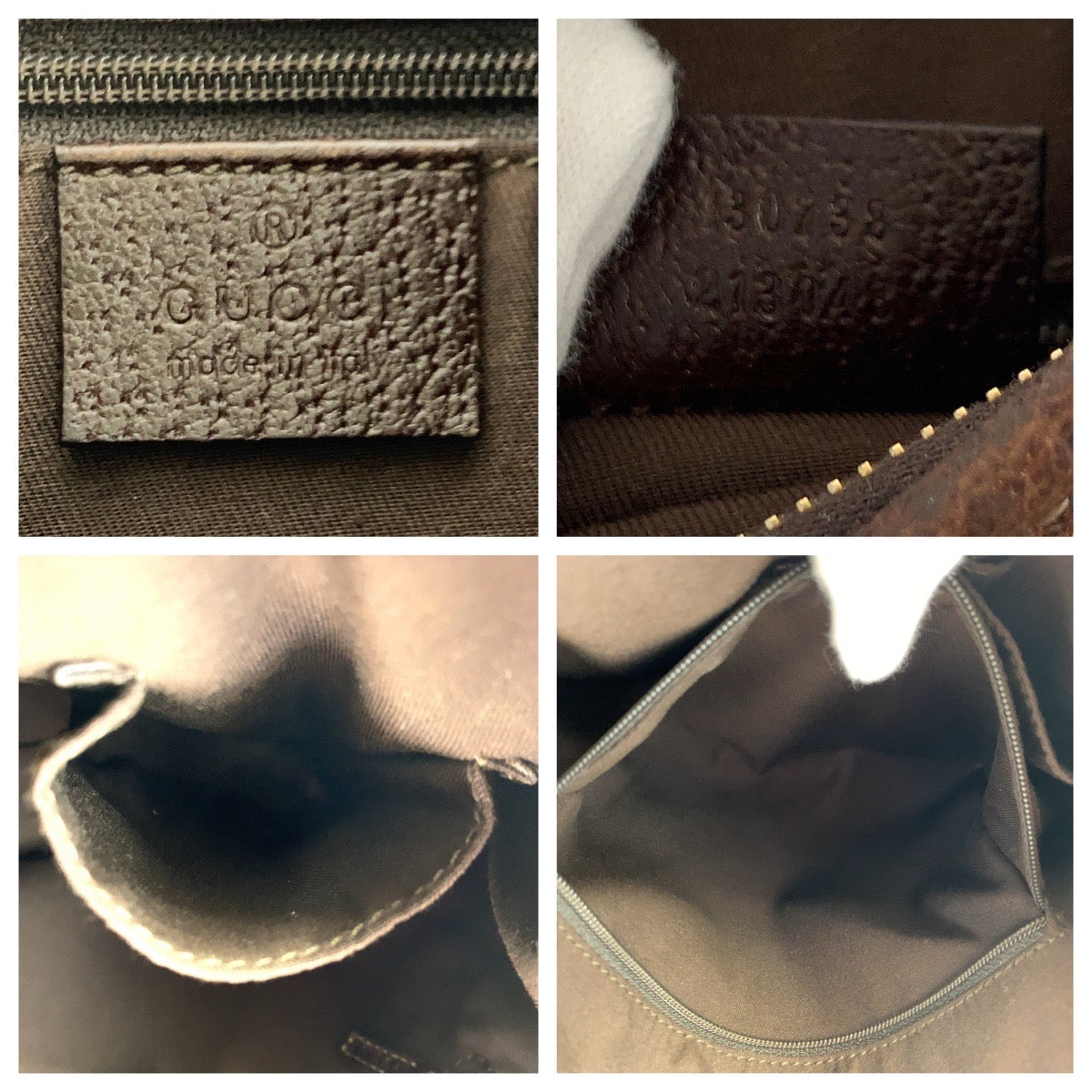 10462
GUCCI グッチ アビー ベージュ ブラウン GGキャンバス / レザー 130738 ホーボー ショルダーバッグ  レディース