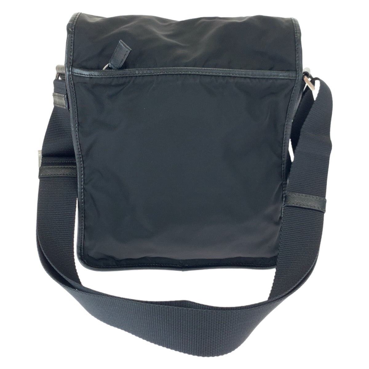 10464
 PRADA Tessuto Triangle Logo Plate Black Silver Hardware Nylon VA0339 Crossbody Shoulder Bag Messenger Bag for Women