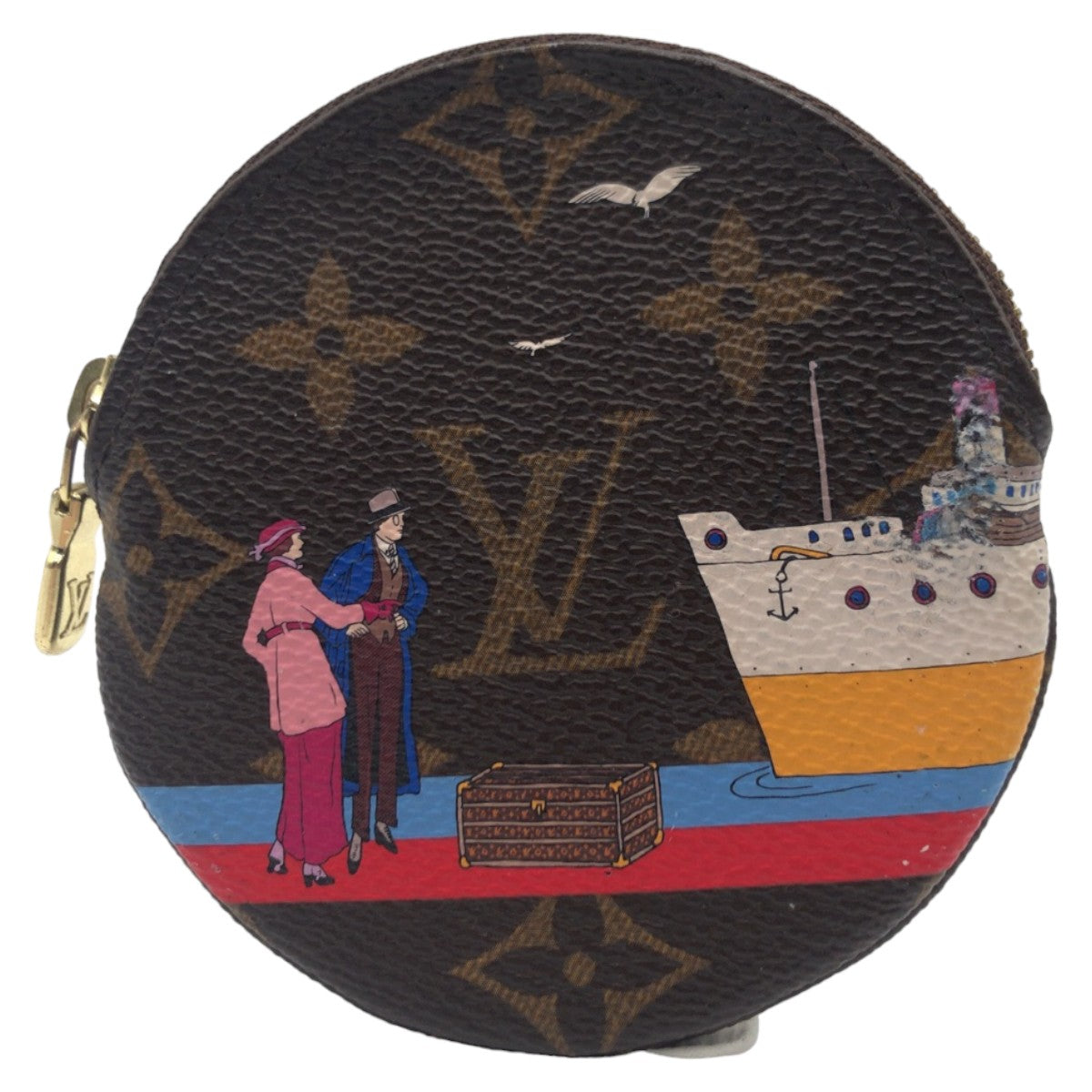 10468
 LOUIS VUITTON Louis Vuitton Monogram Porte Monnaie Long Brown Gold Hardware PVC M62142 Coin Case Purse for Women