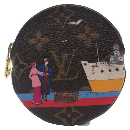 10468
LOUIS VUITTON ルイヴィトン モノグラム ポルト モネ ロン ブラウン ゴールド金具 PVC M62142 コインケース 小銭入れ  レディース